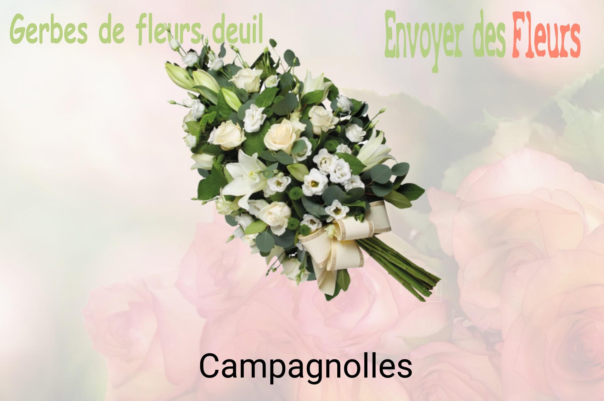 Gerbe de fleurs de deuil livrée à Campagnolles